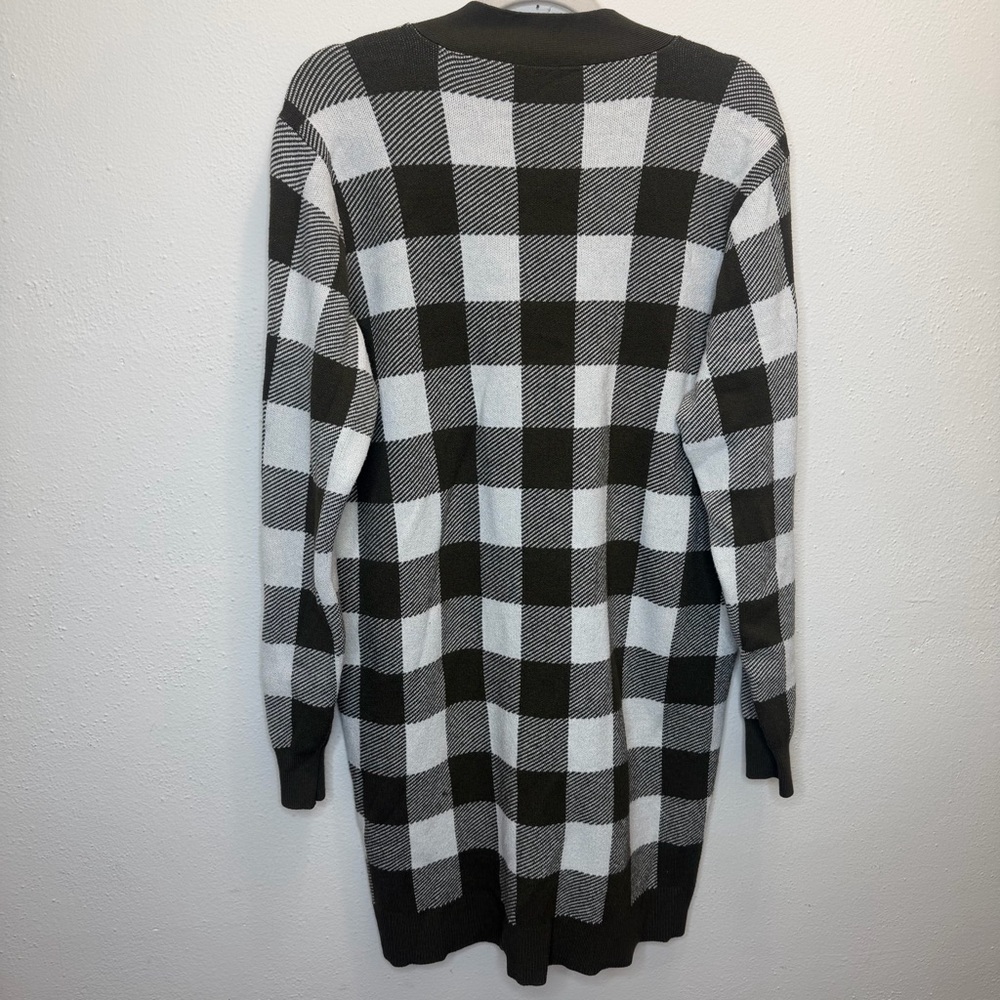 Anthropologie Sita Murt Brown & White Checkered Cardigan Size Large - Picture 7 of 11